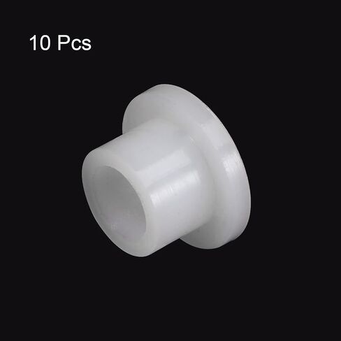 10pcs Flanged Sleeve Bearings 6.5mm Bore 9.5mm OD 7.9mm Length Nylon Bushings for Shaft, White in Saudi Arabia