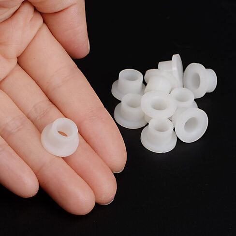 10pcs Flanged Sleeve Bearings 6.5mm Bore 9.5mm OD 7.9mm Length Nylon Bushings for Shaft, White in Saudi Arabia
