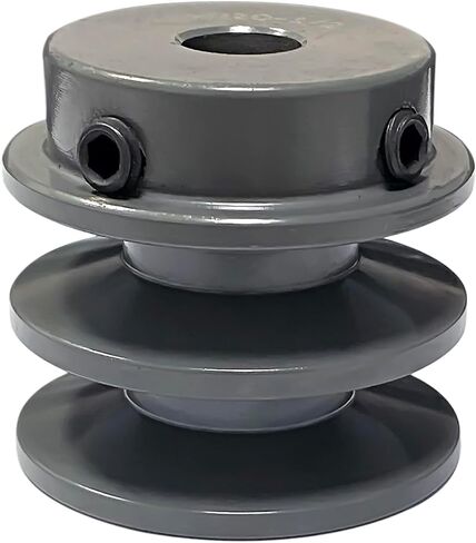بكرة الأخدود المزدوج/الحزم 2AK20-1/2 2 "OD 1/2" Bore AK بكرة التجويف الثابت باللون الرمادي المتوافقة مع أحزمة V من الحديد الزهر سعة 3 لتر و4 لتر (A & AX) in Saudi Arabia
