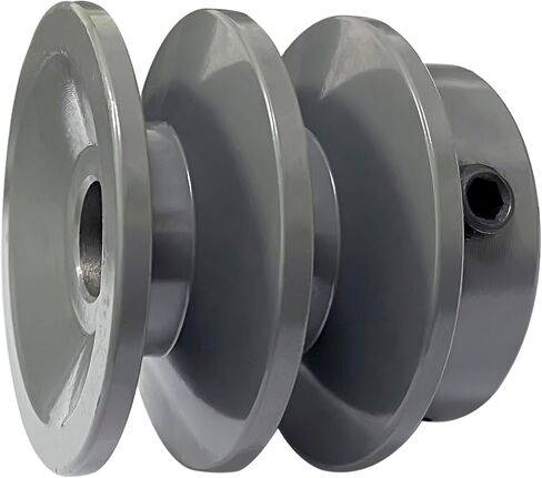 بكرة الأخدود المزدوج/الحزم 2AK20-1/2 2 "OD 1/2" Bore AK بكرة التجويف الثابت باللون الرمادي المتوافقة مع أحزمة V من الحديد الزهر سعة 3 لتر و4 لتر (A & AX) in Saudi Arabia