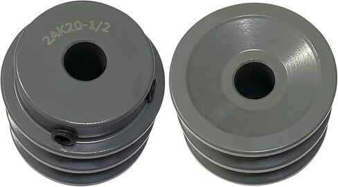 بكرة الأخدود المزدوج/الحزم 2AK20-1/2 2 "OD 1/2" Bore AK بكرة التجويف الثابت باللون الرمادي المتوافقة مع أحزمة V من الحديد الزهر سعة 3 لتر و4 لتر (A & AX) in Saudi Arabia