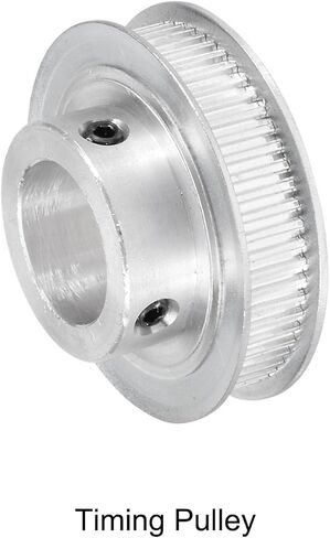 عجلات متزامنة من الألومنيوم لبكرة التوقيت [للطابعات ثلاثية الأبعاد وأحزمة عرض 6 مم، آلات CNC] - 60 سنًا 15 مم تتحمل/لون فضي/1 قطعة in Kuwait