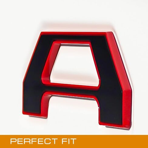 حروف إدراج الباب الخلفي باللون الأسود متوافقة مع 2016 2017 2018 2019 2020 2021 2022 2023 ملصقات شعار خلفي مرتفعة ثلاثية الأبعاد مع دعامة لاصقة سيكوتين (أسود مع حدود حمراء) in Kuwait