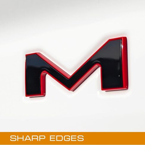 حروف إدراج الباب الخلفي باللون الأسود متوافقة مع 2016 2017 2018 2019 2020 2021 2022 2023 ملصقات شعار خلفي مرتفعة ثلاثية الأبعاد مع دعامة لاصقة سيكوتين (أسود مع حدود حمراء) in Kuwait