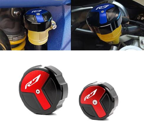 Motorcycle Accessories CNC Brake Fluid Reservoir Cap Cylinder Cover For YZFR7 YZF-R7 YZF R7 2021-2022 in Saudi Arabia