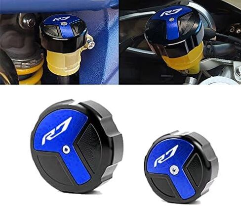 Motorcycle Accessories CNC Brake Fluid Reservoir Cap Cylinder Cover For YZFR7 YZF-R7 YZF R7 2021-2022 in Saudi Arabia