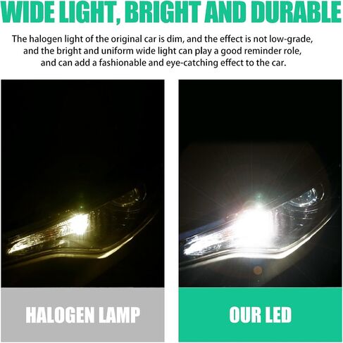 Pack-2 Car T15 LED Reverse Lights, 3014-87WFPC W16W Powerful Heat Dissipation Taillight Back-up, 360° Luminous Highlight Decoding Bulb with Lens, Universal Replacement Bulb for Cars (White) in Saudi Arabia