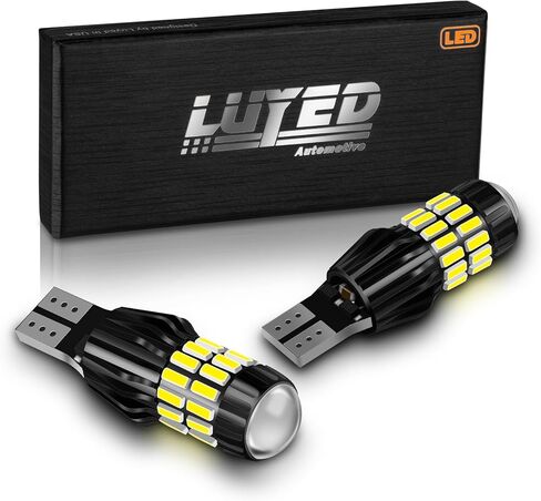 LUYED 921 912 لمبة LED زينون بيضاء ساطعة للغاية 2000 لومن أضواء عكسية احتياطية T15 W16W 4014&3030 34-EX شرائح LED لمبة مع عدسة للأضواء الخلفية والأضواء العكسية، حزمة من 2 in Kuwait