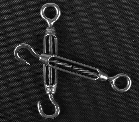 M4 Turnbuckle,5/32" Thread Stainless Steel Hook & Eye Stainless Steel 304 Turnbuckle Light Duty Wire Rope Tension 10pcs in Saudi Arabia