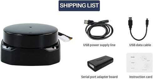 youyeetoo RPLIDAR S2L 360° DTOF Lidar Scanner with 18M Radius, 32K Sampling Rate, IP65 Protection and Up to 80K Lux Light Resistance for AGV, UAV and Robot Navigation Obstacle Avoidance in Kuwait