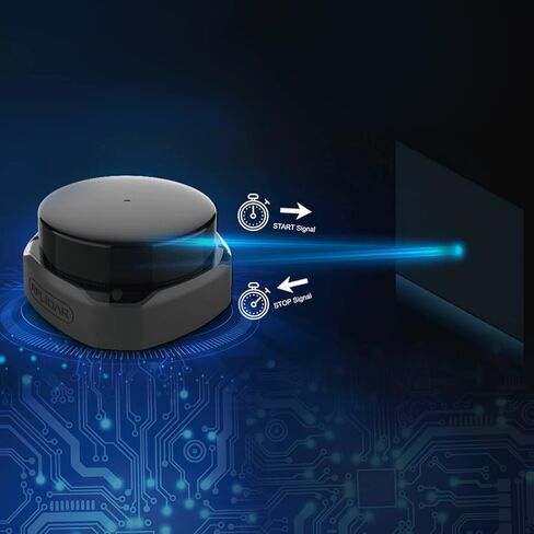 youyeetoo RPLIDAR S2L 360° DTOF Lidar Scanner with 18M Radius, 32K Sampling Rate, IP65 Protection and Up to 80K Lux Light Resistance for AGV, UAV and Robot Navigation Obstacle Avoidance in Kuwait