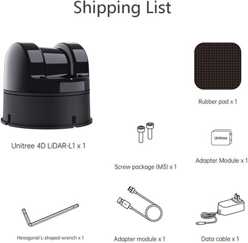 youyeetoo L1 4D 3D LiDAR Scanner, 360 Degree, 30 Meters Scanning Radius, ROS SLAM LIDAR Sensor, for AGV Robot Navigation and Obstacle Avoidance (L1PM (20M)) in Kuwait