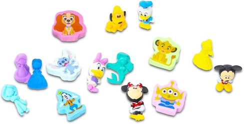 Disney Erasers for Kids Set - Bundle with 15 Disney Character Erasers Featuring Mickey, Minnie, Simba, Stitch, and More Plus Disney 100 Stickers | Disney 100 Art Set for Boys, Girls in Saudi Arabia