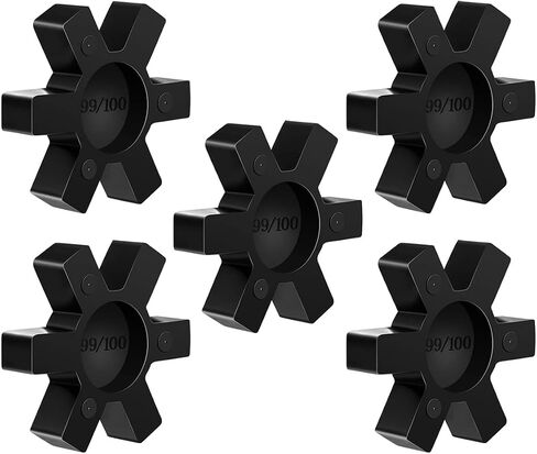 Flexible NBR Rubber Spider Insert Solid Spider Center Insert, Rubber Spider Insert Spider Center Insert for L Jaw Coupling L-Jaw Coupler (5Pcs L100) in Saudi Arabia