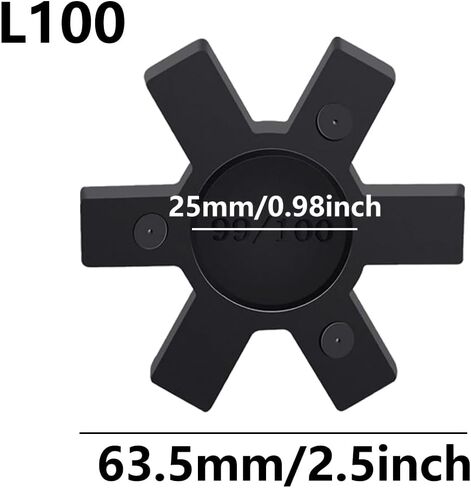 Flexible NBR Rubber Spider Insert Solid Spider Center Insert, Rubber Spider Insert Spider Center Insert for L Jaw Coupling L-Jaw Coupler (5Pcs L100) in Saudi Arabia