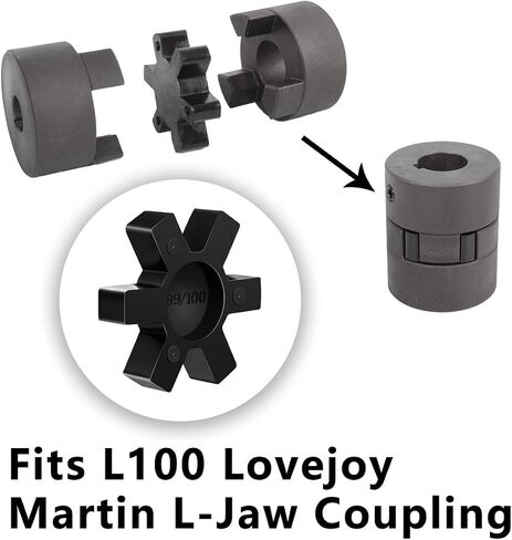 Flexible NBR Rubber Spider Insert Solid Spider Center Insert, Rubber Spider Insert Spider Center Insert for L Jaw Coupling L-Jaw Coupler (5Pcs L100) in Saudi Arabia