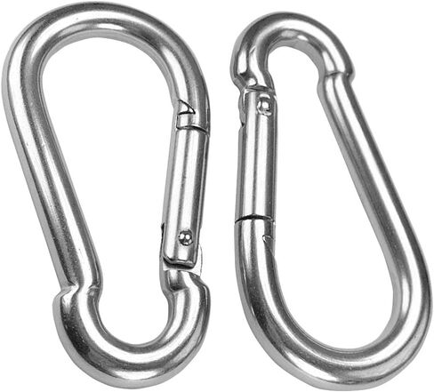 2 قطعة 4 بوصة حلقة تسلق كليب الثقيلة M10 كبير خطاف زنبركي الفولاذ المقاوم للصدأ للتخييم الصيد أرجوحة أرجوحة in Kuwait