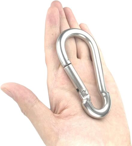 2 قطعة 4 بوصة حلقة تسلق كليب الثقيلة M10 كبير خطاف زنبركي الفولاذ المقاوم للصدأ للتخييم الصيد أرجوحة أرجوحة in Kuwait