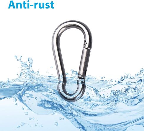 2 قطعة 4 بوصة حلقة تسلق كليب الثقيلة M10 كبير خطاف زنبركي الفولاذ المقاوم للصدأ للتخييم الصيد أرجوحة أرجوحة in Kuwait