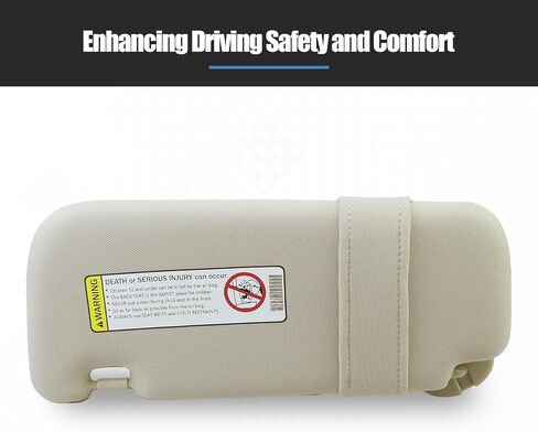 Gray Driver Side Sun Visor Compatible with Toyota Corolla 2007-2013 Replace Left Sun Protection Shade 74320-02711-E0 in Saudi Arabia