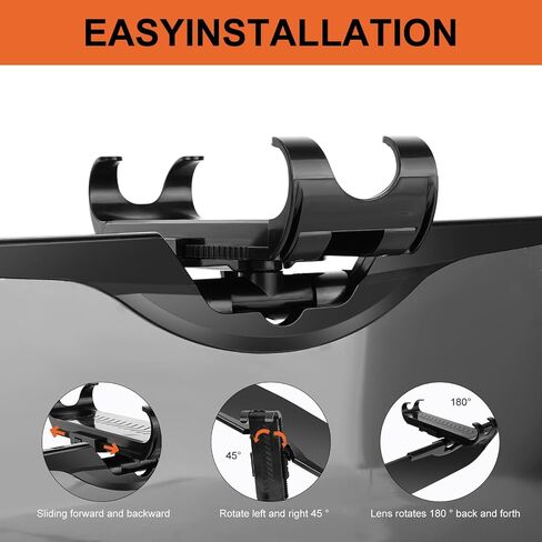 2 Pack Sun Visor Extender for car, Adjustable Sun Visor Extender Easy to Install, Clip on car Windshield Visor Extender, Universal Car Visor Extender Sun Blocker (Black-2 Pack) in Saudi Arabia