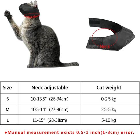 Nylon Cat Muzzles,Cat Face Mask,Groomer Helpers,Cat Grooming Tools,Preventing Scratches and Anti-Biting,Black (S) in Saudi Arabia