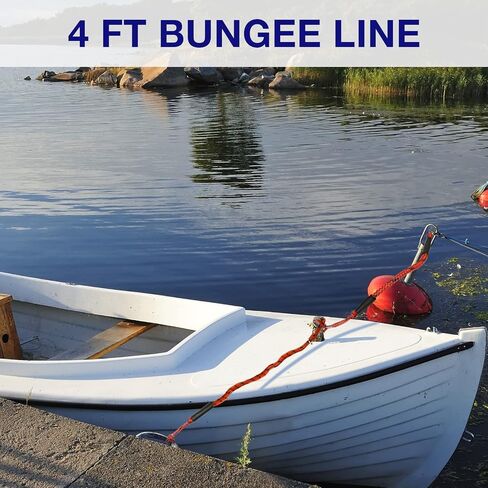 4FT قسط قارب بنجي قفص الاتهام خطوط جت سكي الملحقات مع البحرية الصف 316 مشبك الفولاذ المقاوم للصدأ رسو بأمان لجت سكي، SeaDoo، ياماها WaveRunner، كاياك، قارب عائم، زورق 4 ~ 5.5ft الأحمر in Kuwait