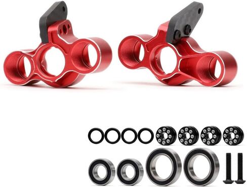 Aluminum Front Steering Block & Rear Hub Carrier for Arrma 1/8 Typhon Talion 1/7 Felony Mojave Infraction Limitless Fireteam 6S Upgrades Part,Replace #AR330187#AR330193(Red) in Saudi Arabia