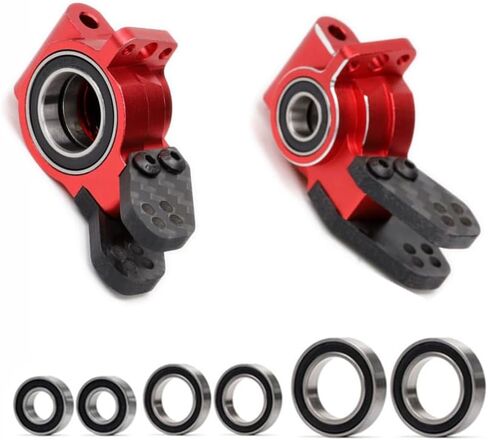 Aluminum Front Steering Block & Rear Hub Carrier for Arrma 1/8 Typhon Talion 1/7 Felony Mojave Infraction Limitless Fireteam 6S Upgrades Part,Replace #AR330187#AR330193(Red) in Saudi Arabia