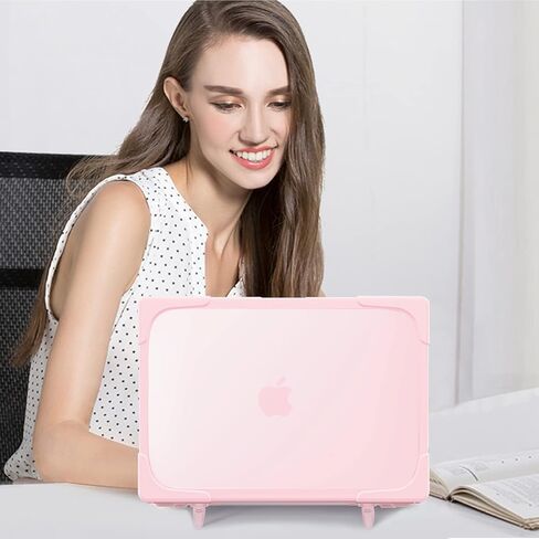 MOSISO متوافق مع حافظة MacBook Pro مقاس 14 بوصة إصدار 2023 2022 2021 M3 A2918 A2992 M2 A2779 M1 A2442 Pro Max Chip، هيكل صلب من البلاستيك المقاوم للصدمات شديد التحمل مع مسند قابل للطي وغطاء لوحة مفاتيح، وردي in Saudi Arabia