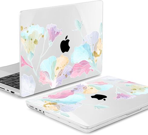Mektron Case for 2023 MacBook Pro 16" M3 A2991 Fits M2 A2780 M1 A2485 (2021/2030) Pro/Max Chips with Touch ID, Hard Shell Plastic Laptop Cover Keyboard Cover Screen Protector,Peony Flowers C186 in Kuwait