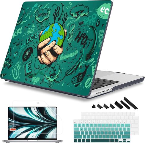Mektron Case for 2023 MacBook Pro 16" M3 A2991 Fits M2 A2780 M1 A2485 (2021/2030) Pro/Max Chips with Touch ID, Hard Shell Plastic Laptop Cover Keyboard Cover Screen Protector,Peony Flowers C186 in Kuwait