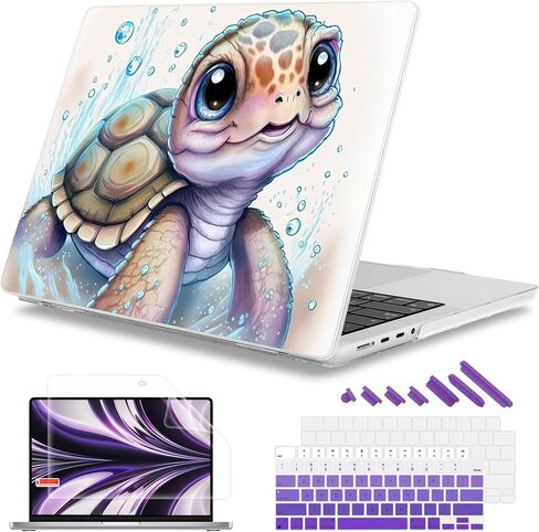 حافظة Mektron لجهاز MacBook Pro 16 بوصة M3 A2991 M2 A2780 M1 A2485 (2021/2022/2023) Pro/Max Chips مع معرف اللمس، غطاء كمبيوتر محمول بلاستيكي صلب واقي شاشة غطاء لوحة المفاتيح، غابة ضبابية C133 in Saudi Arabia