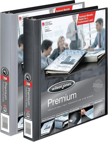 ويلسون جونز، ملف عرض، 1 بوصة، ممتاز، عرض تقديمي من البوليستر المعدني، ألوان متنوعة، 1 ملف (W88211B) (W88211) in Kuwait