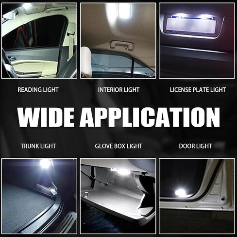 AUCELI 10PCS T10 194 168 Car Dash Instrument LED Light Bulbs, 12V Super Bright Automotive Bright Panel Gauge Cluster Dashboard LED Light Bulbs, Universal for SUV, Truck, RV and More（Blue） in Saudi Arabia