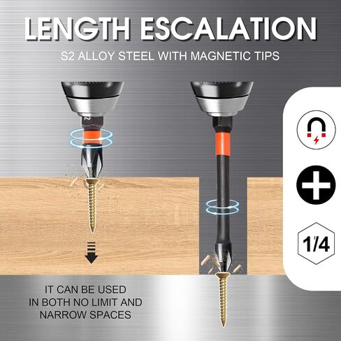 DYRECELVE 10-Piece Phillips Bits #2 Impact, 2-Inch Screwdriver Bits Set | Magnetic PH2 Phillips Head Drill Bits, S2 Steel, 1/4" Hex Shank for Impact Drivers and Drills, Furniture Assembly and Repair in Saudi Arabia