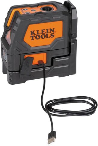 Klein Tools 93LCLGR Self-Leveling Laser Level, Rechargeable, Cross-Line Level with Bright Green Lines, Red Plumb, Magnetic Mounting Clamp in Saudi Arabia