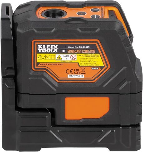 Klein Tools 93LCLGR Self-Leveling Laser Level, Rechargeable, Cross-Line Level with Bright Green Lines, Red Plumb, Magnetic Mounting Clamp in Saudi Arabia