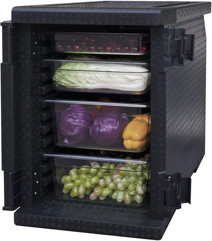 جهاز تسخين الطعام المحمول SIMPLI-MAGIC مع قفل مثالي لتقديم الطعام واستخدام المطاعم، سعة 5 أوعية، أسود in Kuwait