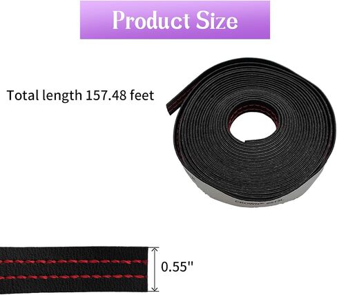 1 Pack 4M/13.1Ft Car Interior Trim Strip, DIY Car Molding Leather Trim Line, Universal Flexible Car Interior Molding Strips Universal for Automobile Interior Decorative Accessories(Red) in Saudi Arabia
