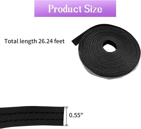 1 Pack 8M/26.25Ft Car Interior Trim Strip, DIY Car Molding Leather Trim Line, Universal Flexible Car Interior Molding Strips Universal for Automobile Interior Decorative Accessories(Black) in Saudi Arabia