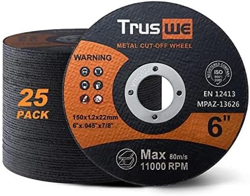 Cut Off Wheels 25 Pack,6 Inch,Metal and Stainless Steel Cutting Wheel for Angle Grinder,Ultra Thin Cutting Disc Cut-Off Wheel (25 PCS 6 x .045 x 7/8 inch Cut Off Wheels) in Saudi Arabia