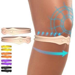 Fitgeno Knee Strap Patella دعم: فرقة الركبة لتخفيف آلام الأوتار في الركبة - ركبة هدفين لاعب التهاب الأوتار الذي يديرون كرة السلة الرياضية للرجال 2 عبوات (أصفر) in Kuwait