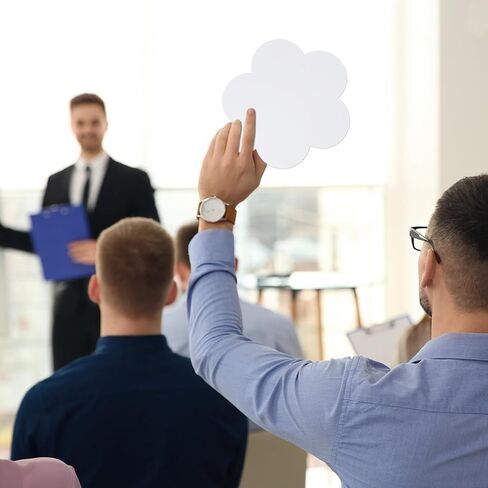 Seajan 50 Pcs Auction Paddles with Numbers Bulk Dry Erase Answer Paddle Handheld White Doubled Sided Bidding Boards Dry Erase Signs Boards for Students Classroom Teacher Office Meeting(Rectangle) in Saudi Arabia