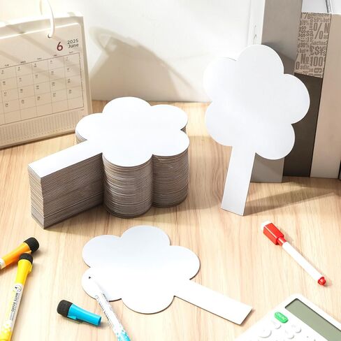 Seajan 50 Pcs Auction Paddles with Numbers Bulk Dry Erase Answer Paddle Handheld White Doubled Sided Bidding Boards Dry Erase Signs Boards for Students Classroom Teacher Office Meeting(Rectangle) in Saudi Arabia