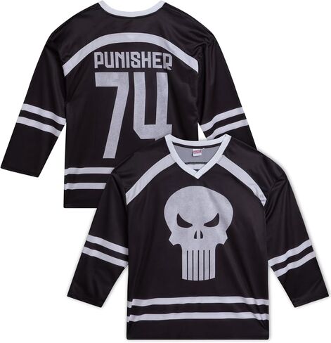 Marvel Men's Long Sleeve Mesh Hockey Jersey - Spider-Man, Punisher, and Mickey Graphic Hockey Jerseys for Men (Sizes: S-XL) in Saudi Arabia