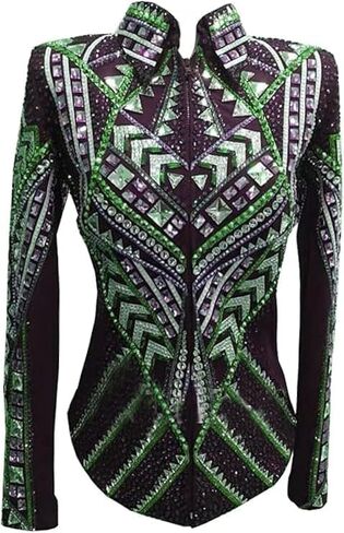 Western Women Showmanship Jackets Show Jackets Glass Stone Embedded Handmade Embroidery Equestrian Outfit For Women in Saudi Arabia