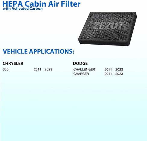 Cabin Air Filter CF11183 Fits 2011-2024 Dodge Durango and 2011-2021 Jeep Grand Cherokee, Honeycomb Structure and Activated Carbon, Durable and Sturdy (1 Pack) in Saudi Arabia