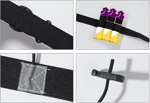 Adjustable Elastic Running Belt Running Race Number Belt with Clip Fastening Stretch Fits & Comfortable Hook Belt, Black in Saudi Arabia