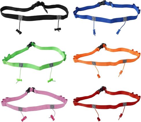 Adjustable Elastic Running Belt Running Race Number Belt with Clip Fastening Stretch Fits & Comfortable Hook Belt, Black in Saudi Arabia